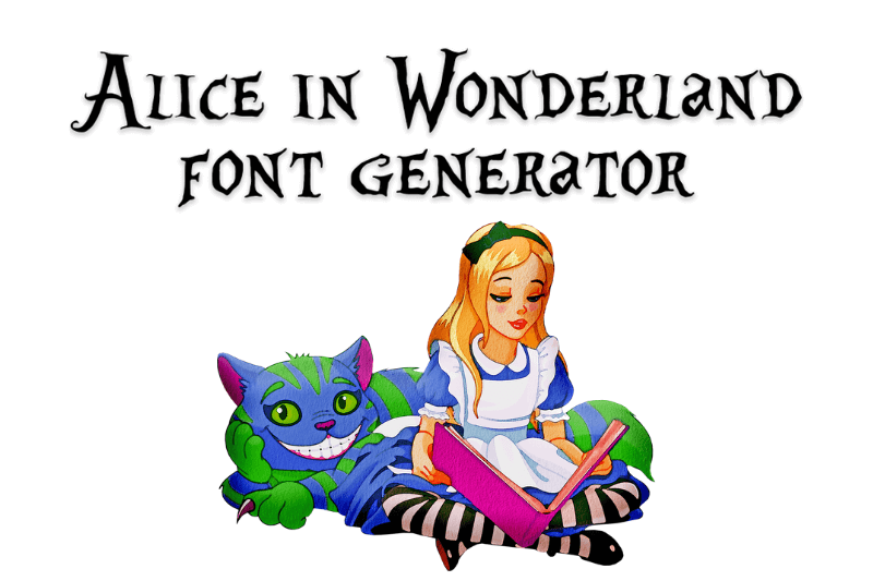 Alice In Wonderland Font Generator font generator
