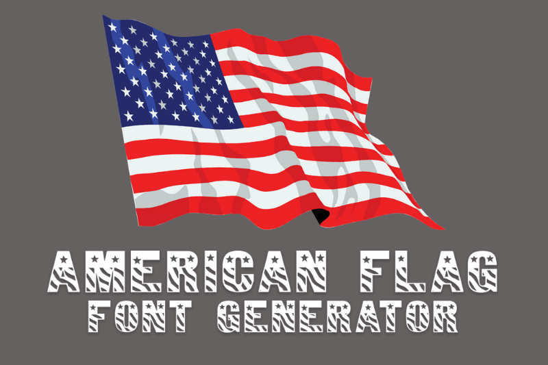 American Flag Font Generator font generator