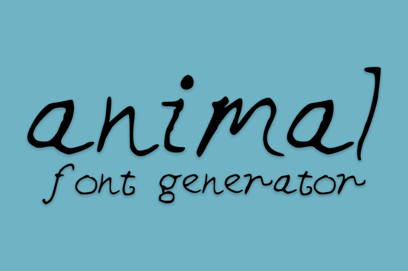 Animal Font Generator font generator