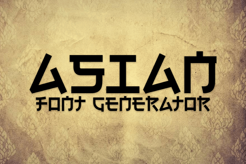 Asian Font Generator font generator
