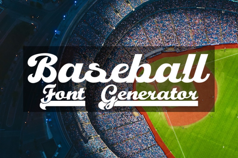 Baseball Font Generator font generator