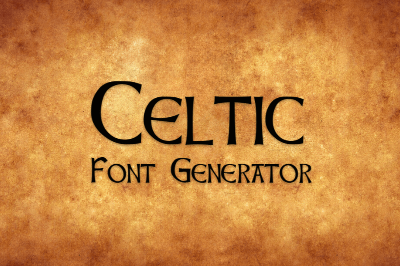 Celtic Font Generator font generator
