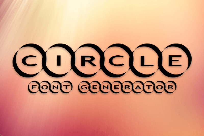 Circle Font Generator font generator