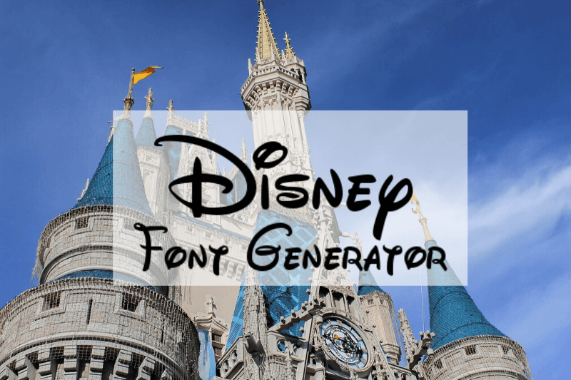 Disney Font Generator font generator