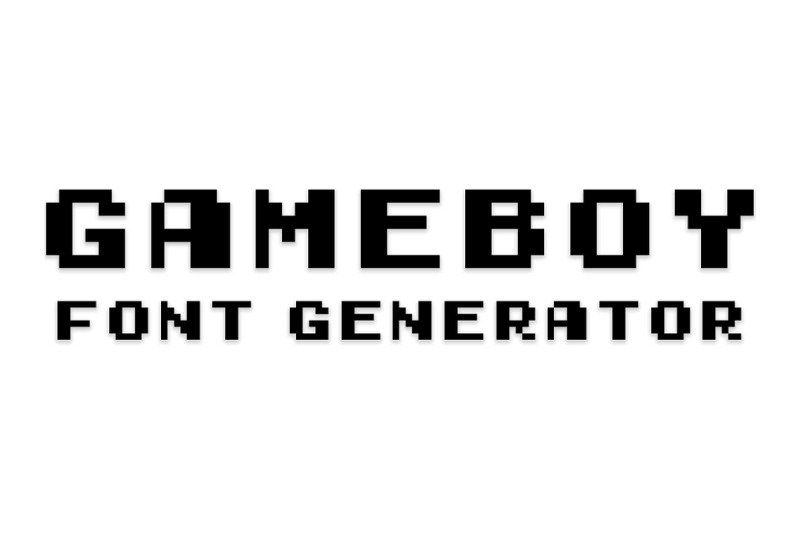 Gameboy Font Generator font generator