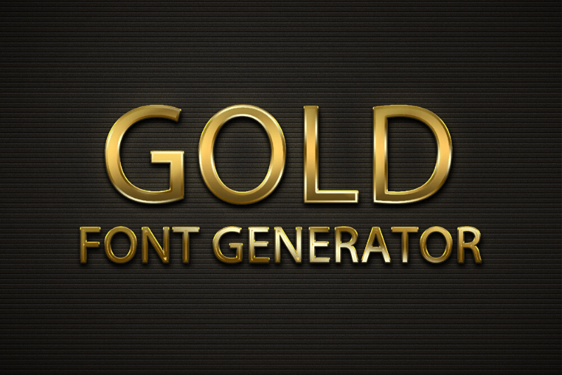 Gold Font Generator font generator