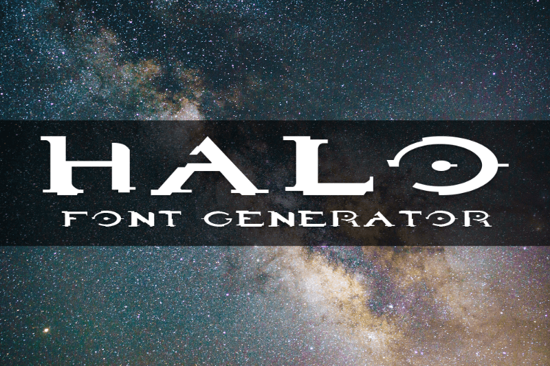 Halo Font Generator font generator