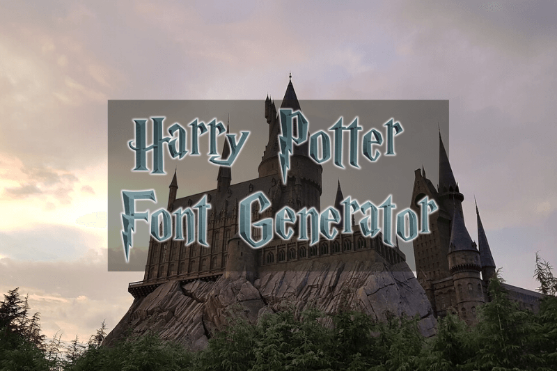Harry Potter Font Generator font generator