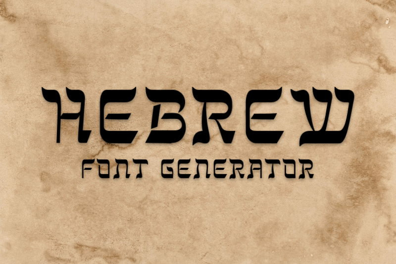 Hebrew Font Generator font generator