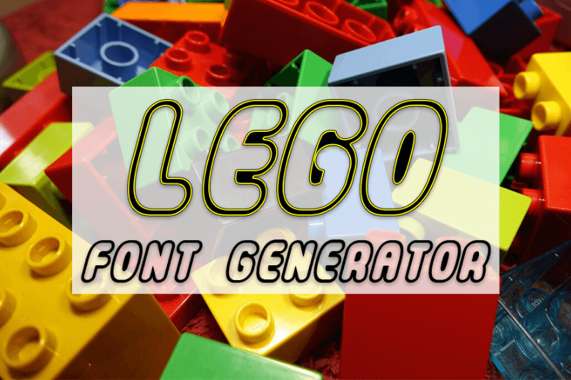 Lego Font Generator font generator