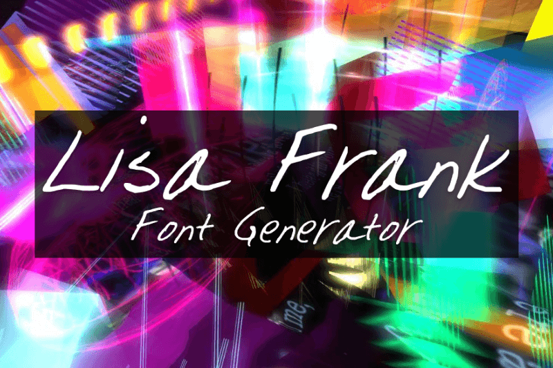 Lisa Frank Font Generator