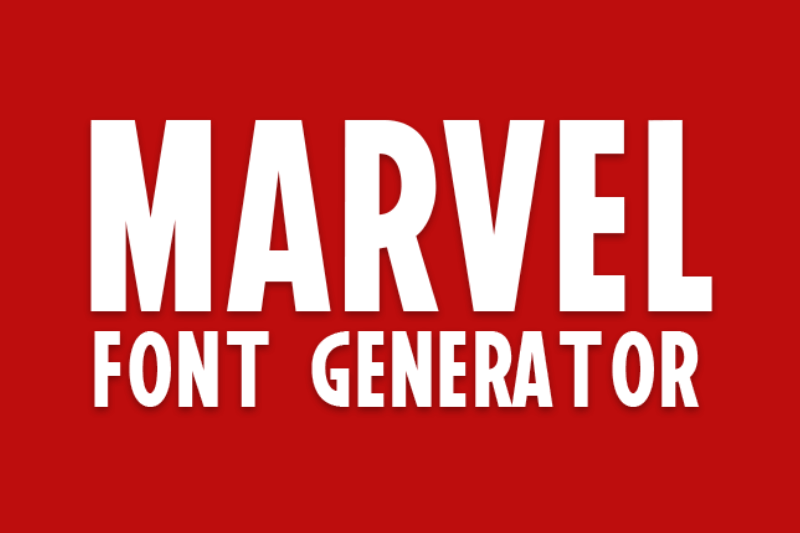 Marvel Font Generator font generator