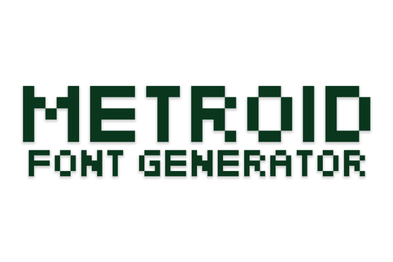 Metroid Font Generator font generator