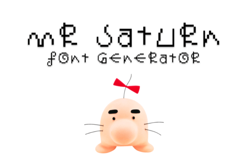 Mr Saturn Font Generator font generator
