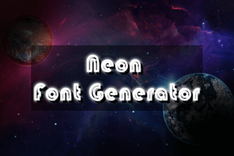 Neon Font Generator font generator