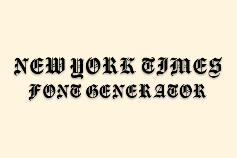 New York Times Font Generator font generator