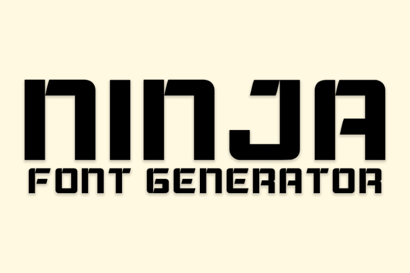 Ninja Font Generator font generator
