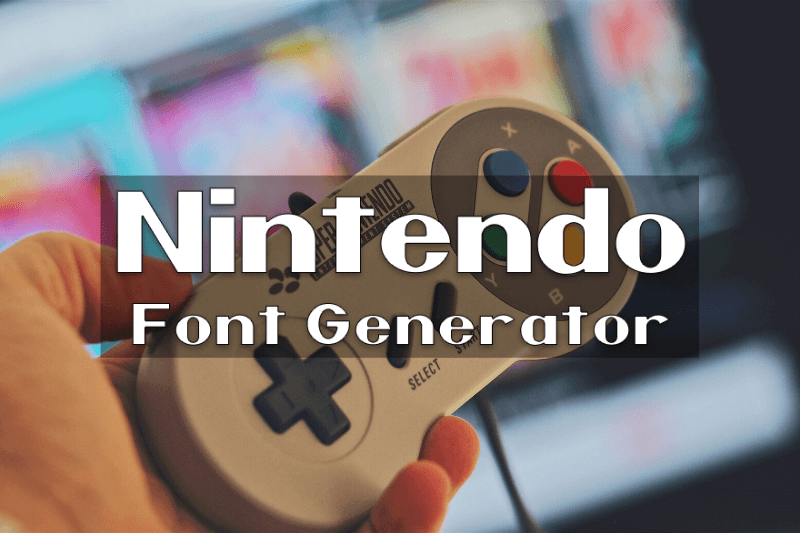 Nintendo Font Generator font generator