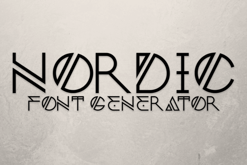 Nordic Font Generator font generator