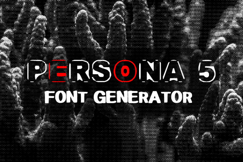 Persona 5 Font Generator font generator