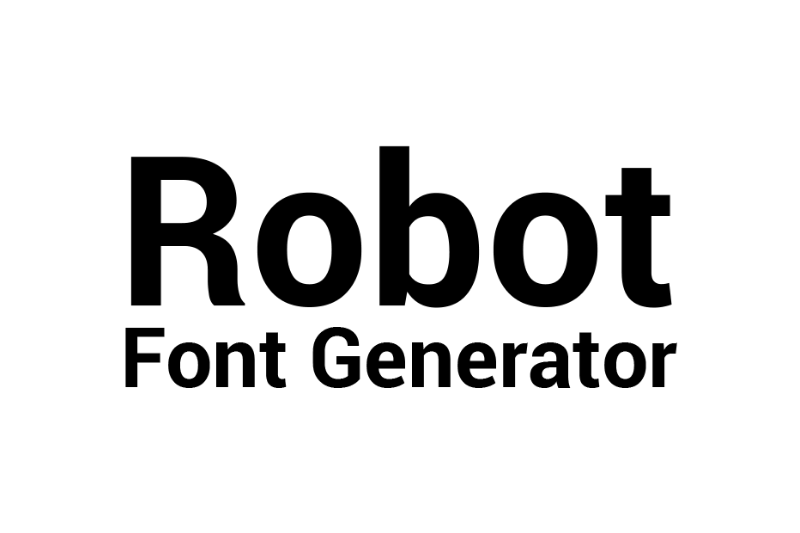 Roboto Font Generator font generator