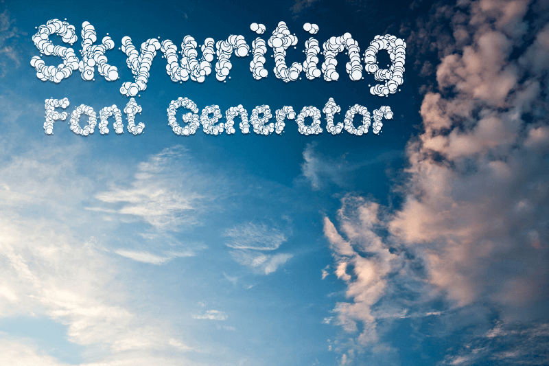 Skywriting Font Generator font generator