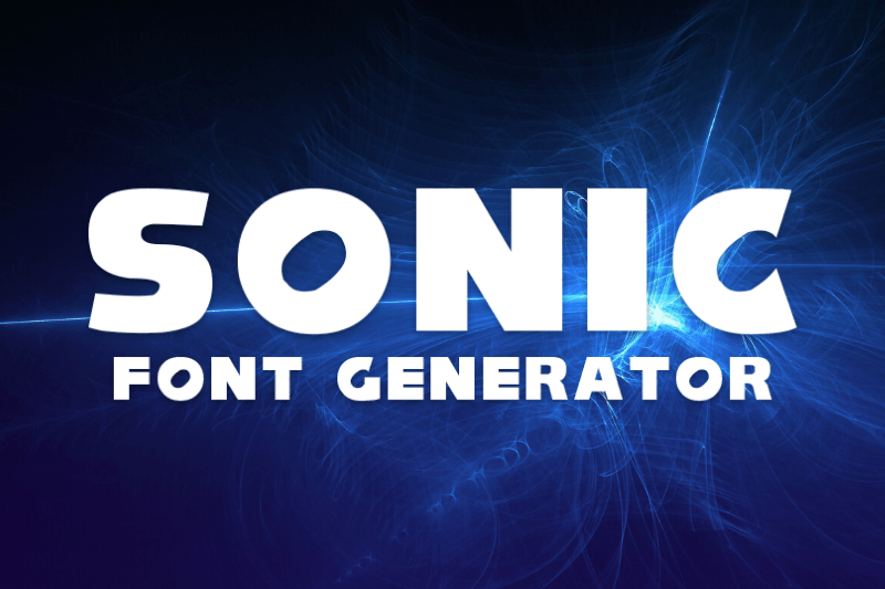 Sonic Font Generator font generator