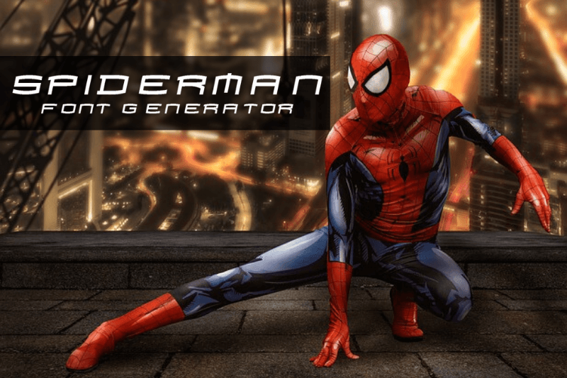 Spiderman Font Generator font generator