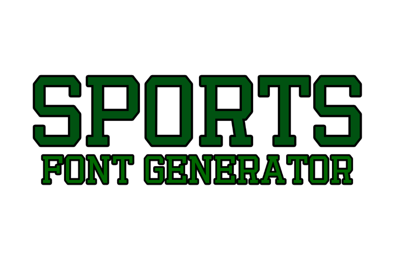 Sports Font Generator font generator