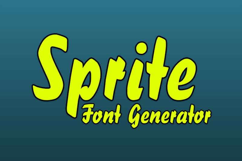 Sprite Font Generator font generator