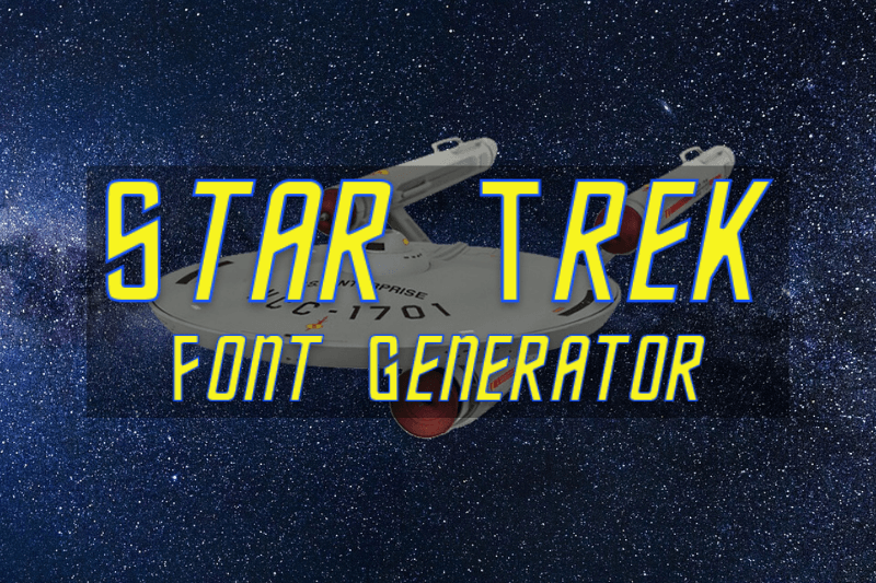 Star Trek Font Generator font generator