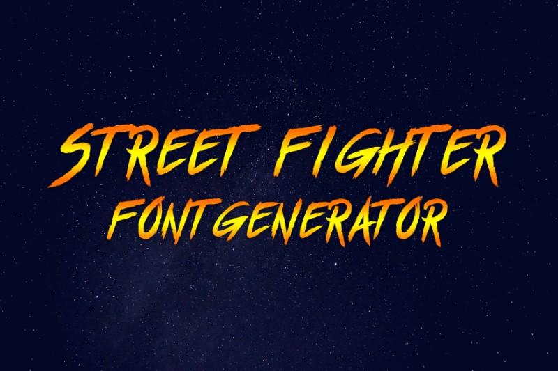 Street Fighter Font Generator font generator