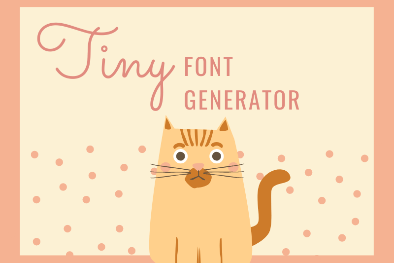 Tiny Font Generator