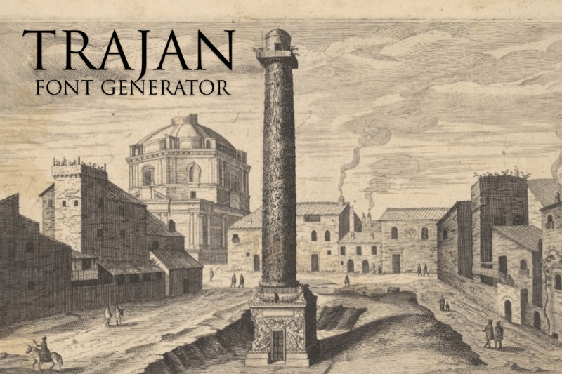 Trajan Font Generator font generator