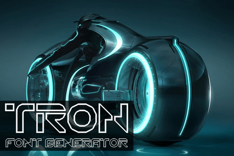 Tron Font Generator font generator
