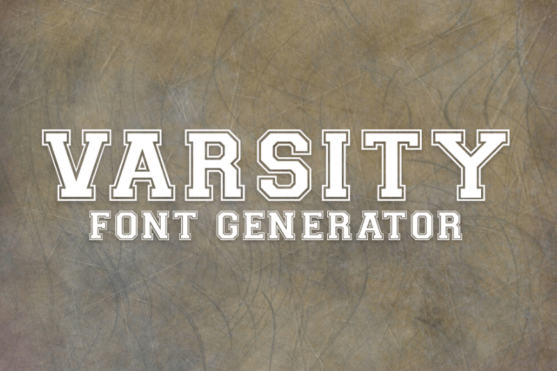 Varsity Font Generator font generator