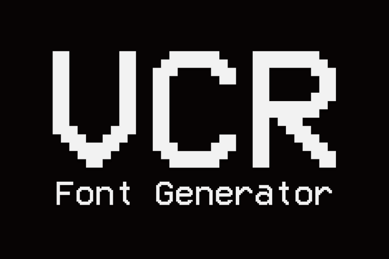 VCR Font Generator font generator