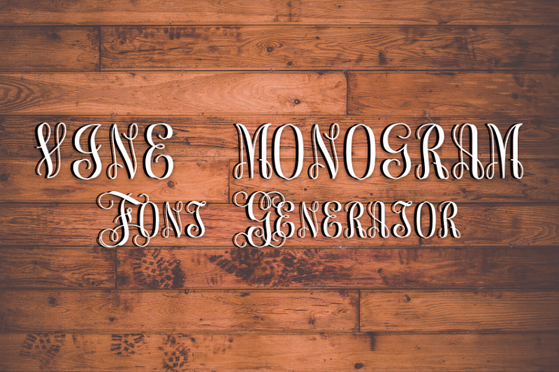Vine Monogram Font Generator font generator
