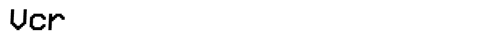 Vcr Font font preview