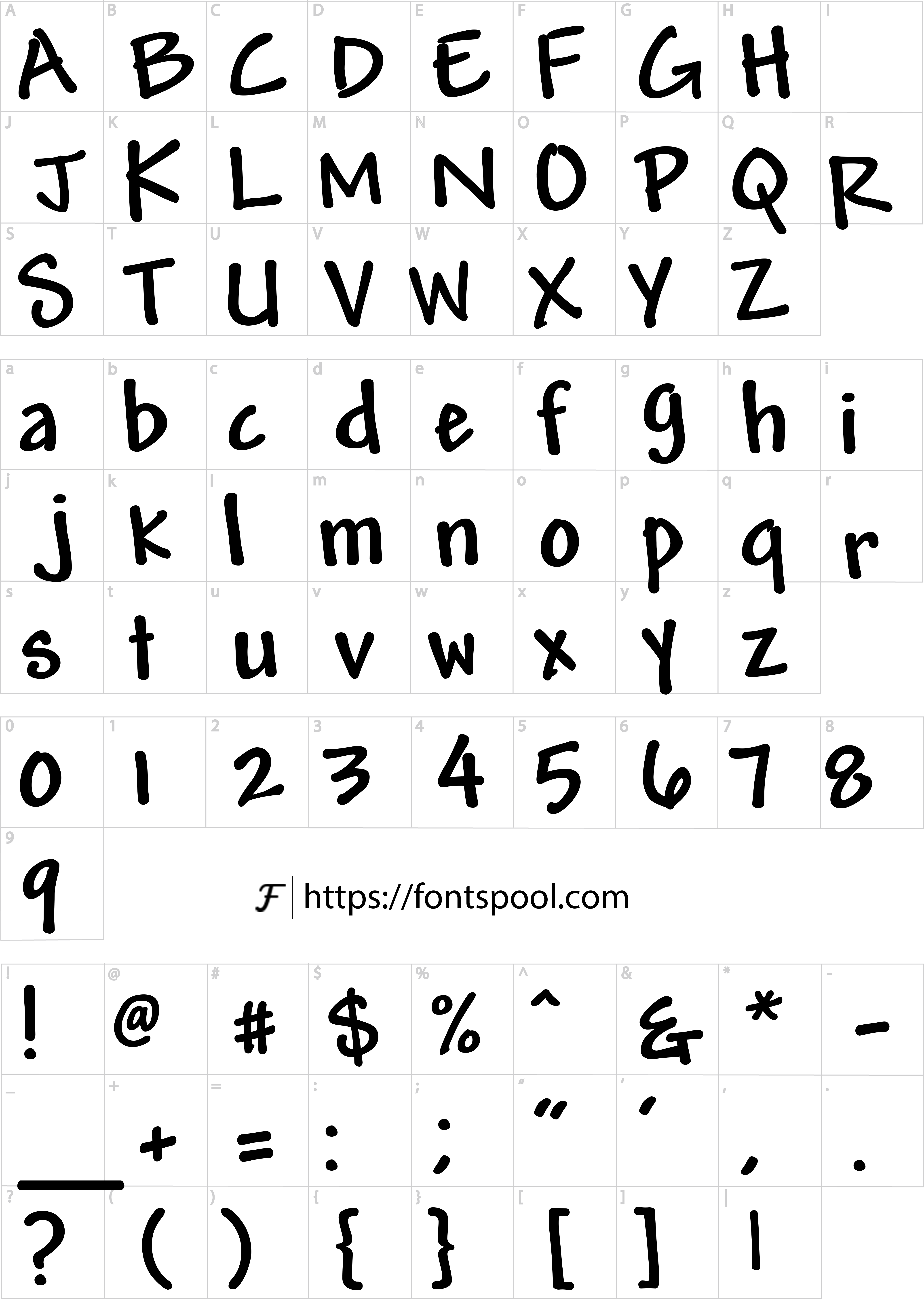 Terraria Font character set