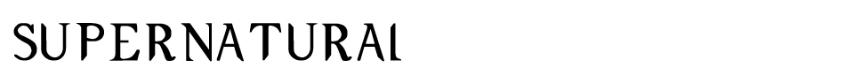 Supernatural Font font preview