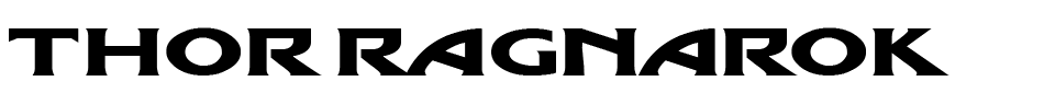 Thor Ragnarok Font font preview