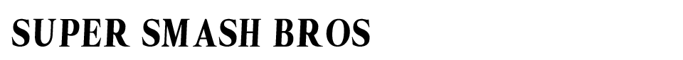 Super Smash Bros Font