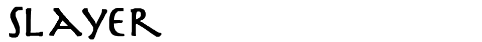 Slayer Font font preview