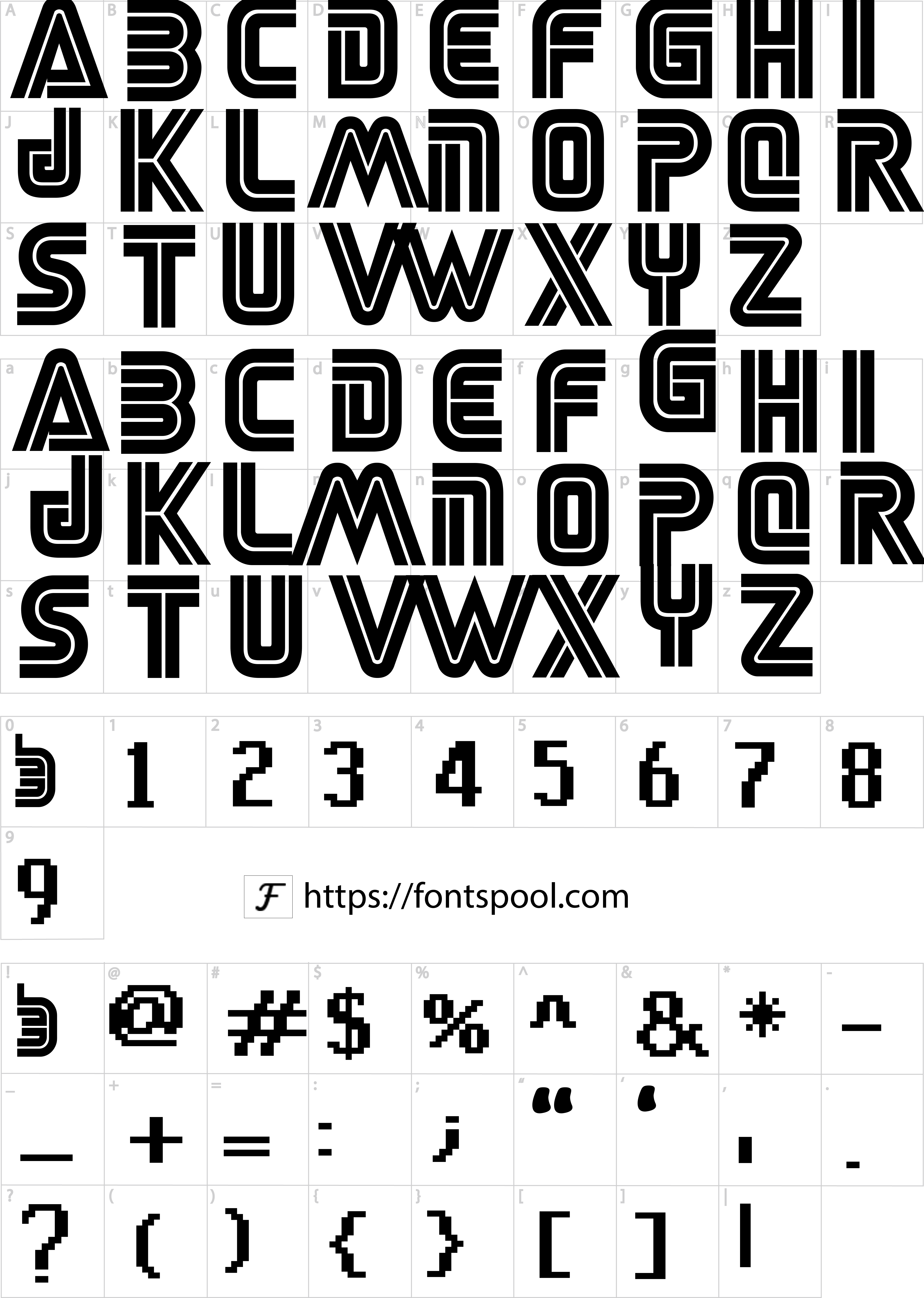 Sega Font character set