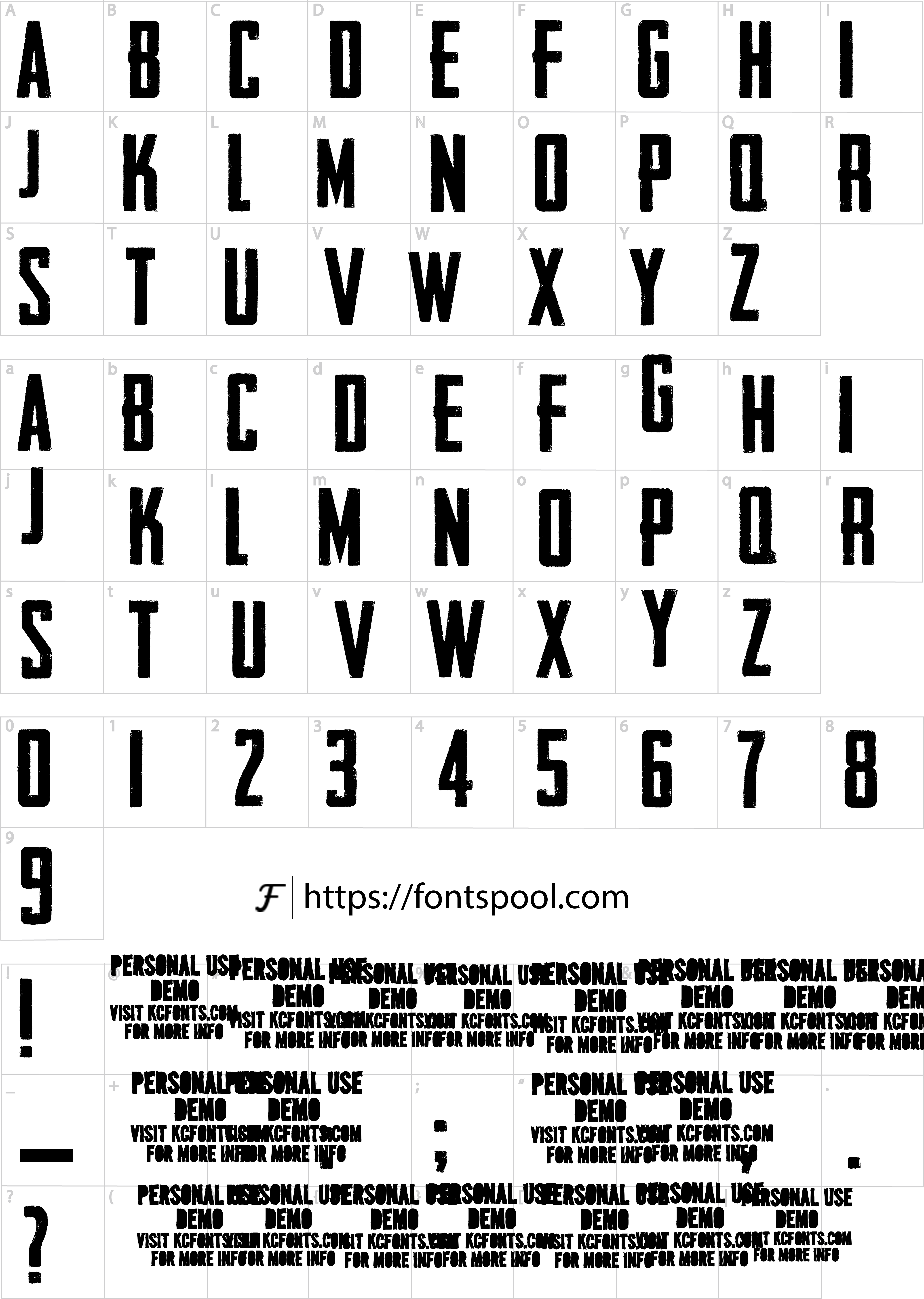Pubg Font character set