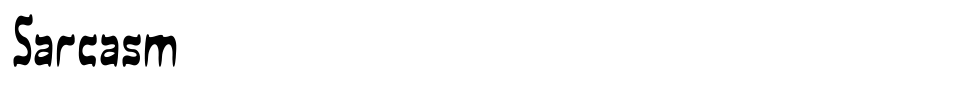 Sarcasm Font font preview