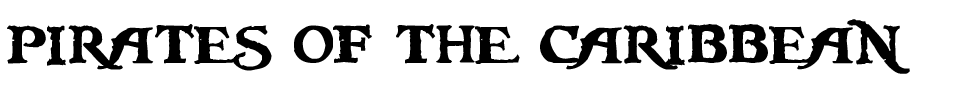 Pirates Of The Caribbean Font font preview