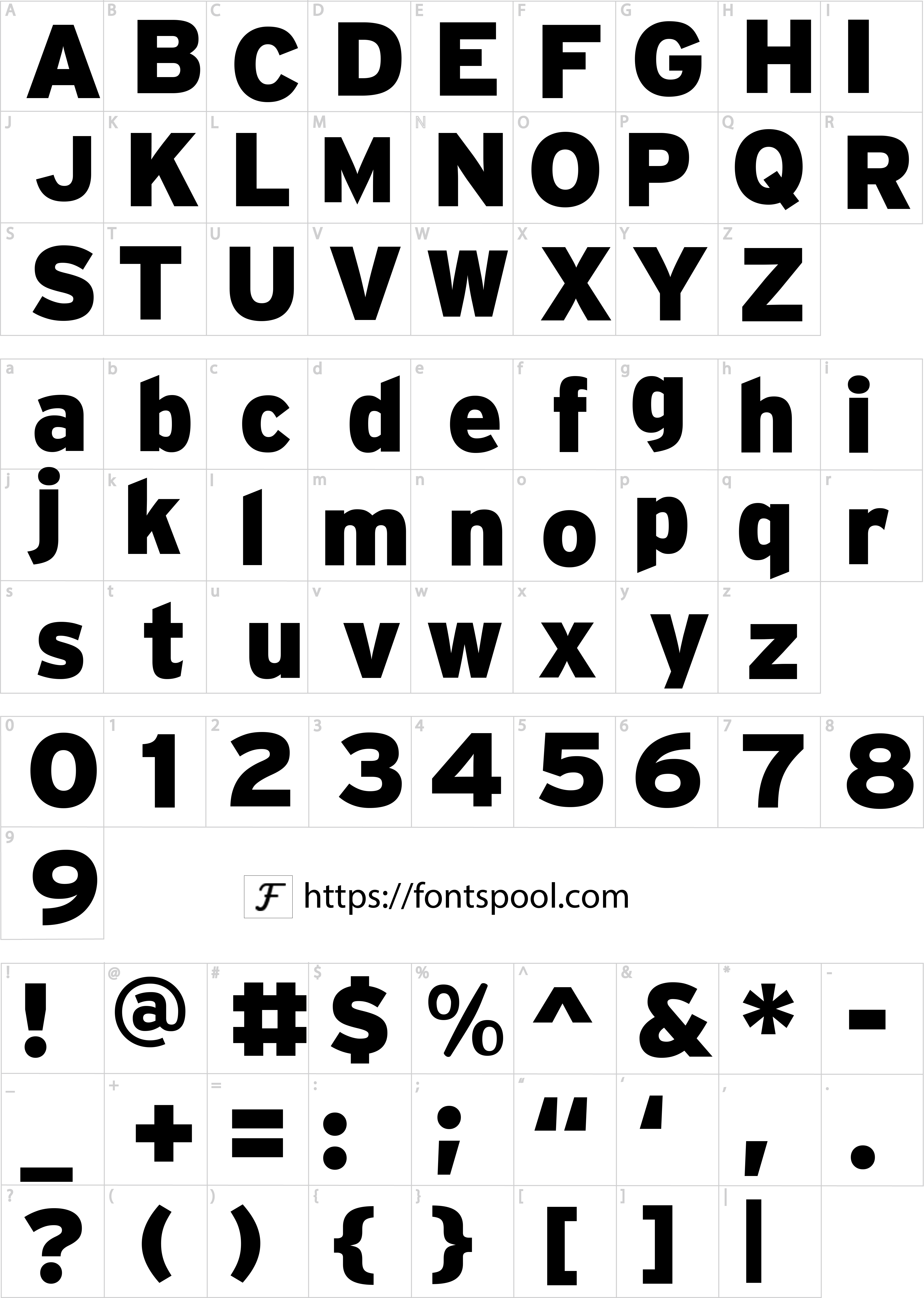 Sesame Street Font character set