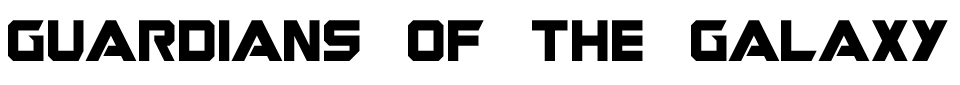 Guardians Of The Galaxy Font font preview
